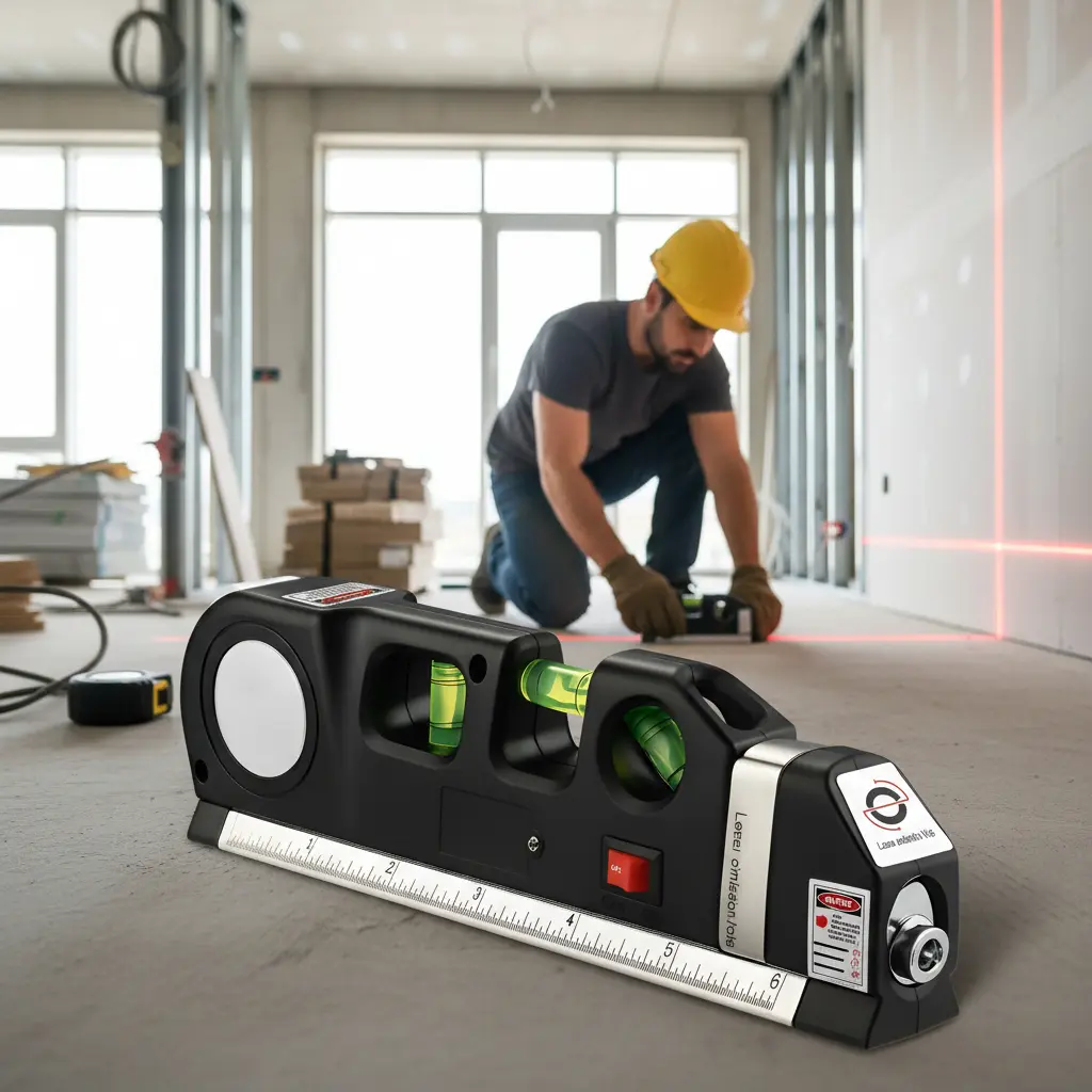Trena nível laser na embalagem completa